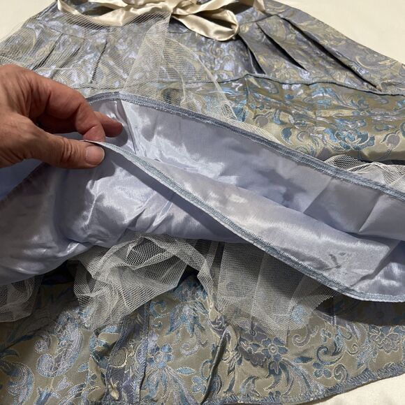 NWT Jessica McClintock Dress Y2K VTG Womens 6 Blue Strapless Fit & Flare Midi - Picture 13 of 15